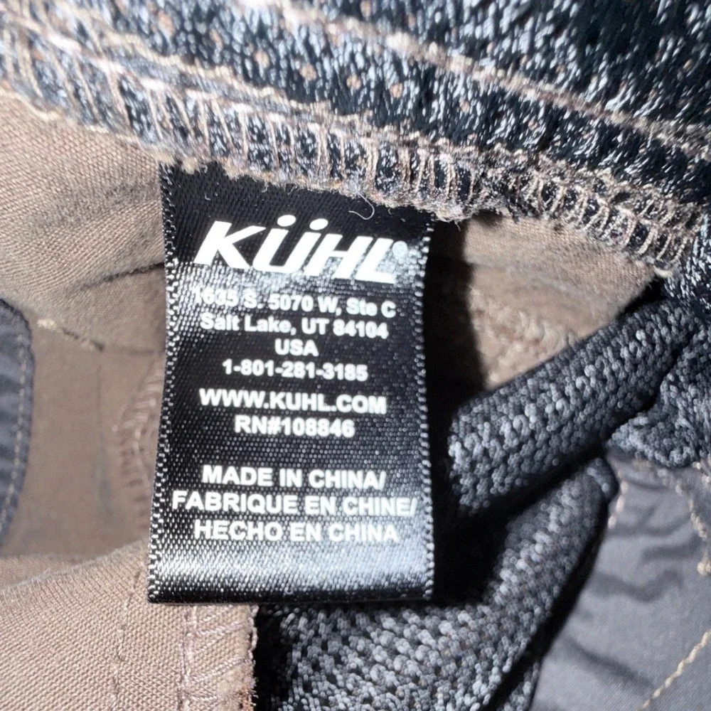 Kuhl Rydr Mens 36x32 Brown Hiking Pants Vented Crotch Articulated Knee RN108846